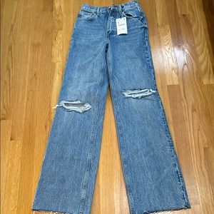 Zara Wide leg distressed jeans size 34 (2)